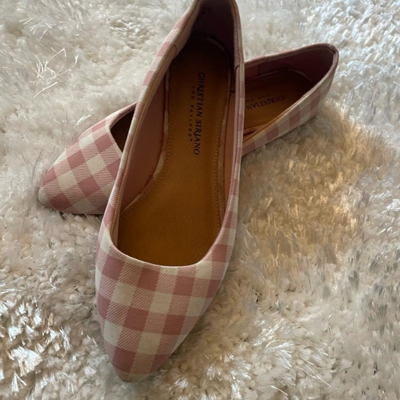 Christian Siriano Pink Checkered Women's Flats - Picture 2 of 5